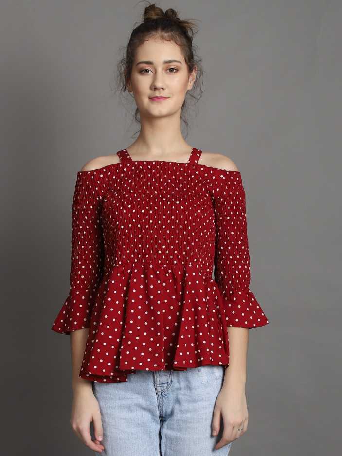 Casual Regular Sleeves Solid Women Multicolor Top