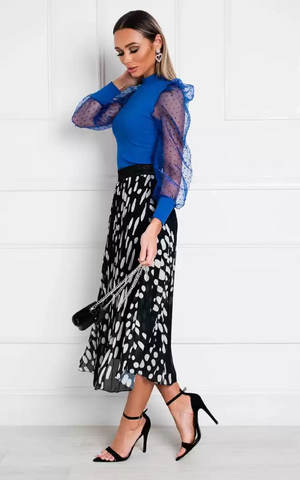 TANDUL  Casual Regular Sleeves Solid Women Blue Top
