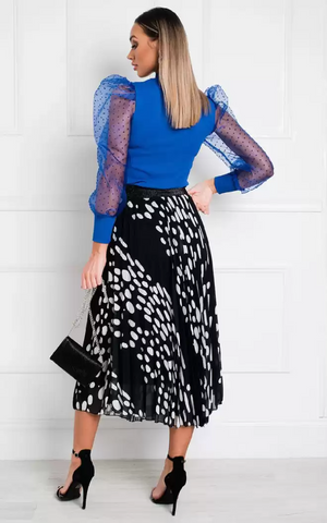 TANDUL  Casual Regular Sleeves Solid Women Blue Top