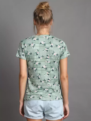 TANDUL  Casual Regular Sleeves Printed Women Multicolor Top