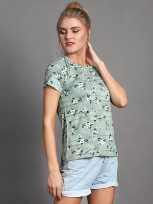 TANDUL  Casual Regular Sleeves Printed Women Multicolor Top