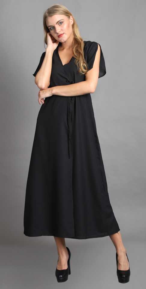 TANDUL  Women Maxi Black Dress