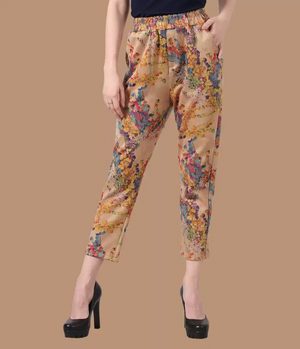 TANDUL  Regular Fit Women Multicolor Viscose Blend Trousers