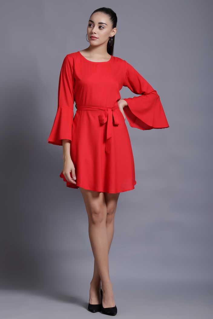 Women A-line Red Dress