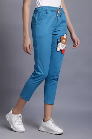 TANDUL  Regular Fit Women Blue Lycra Blend Trousers