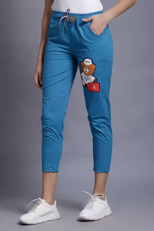 TANDUL  Regular Fit Women Blue Lycra Blend Trousers
