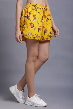TANDUL  Floral Print Women Multicolor Dolphin Shorts