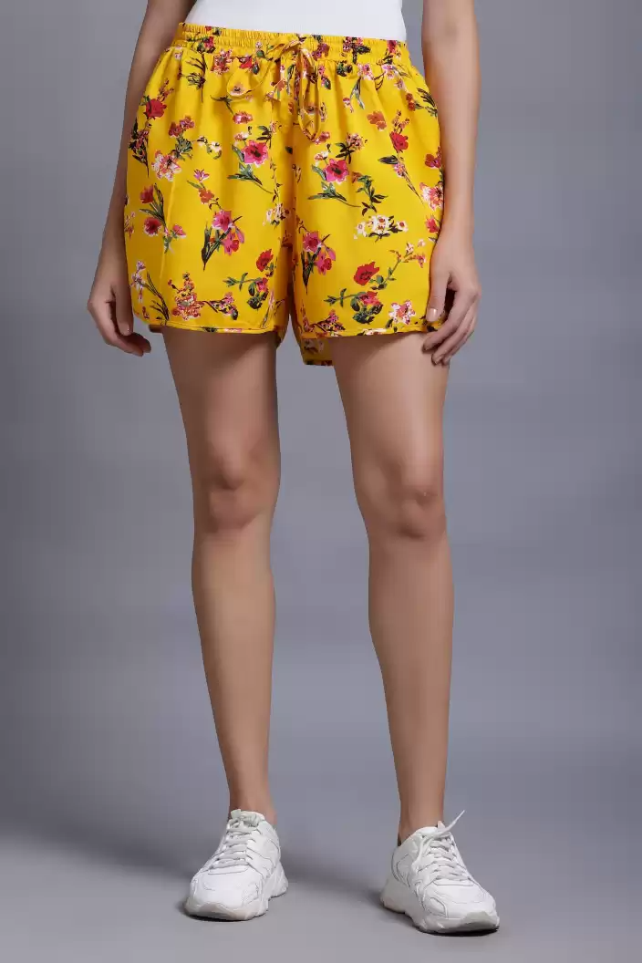TANDUL  Floral Print Women Multicolor Dolphin Shorts