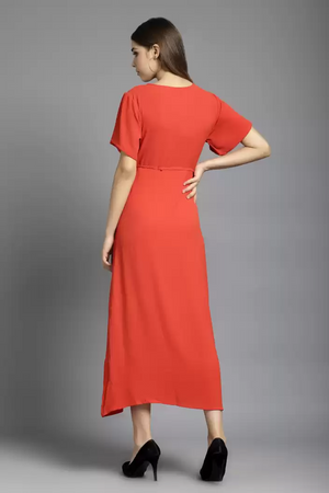 TANDUL  Women Layered Red Dress