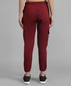 TANDUL  Regular Fit Women Maroon Lycra Blend Trousers