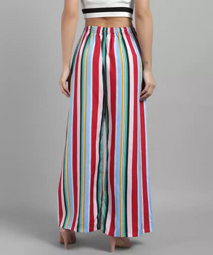 TANDUL  Regular Fit Women Multicolor Crepe Trousers