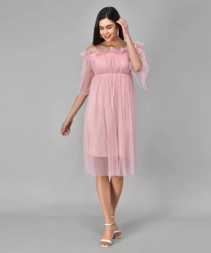 TANDUL  Women Layered Pink Dress