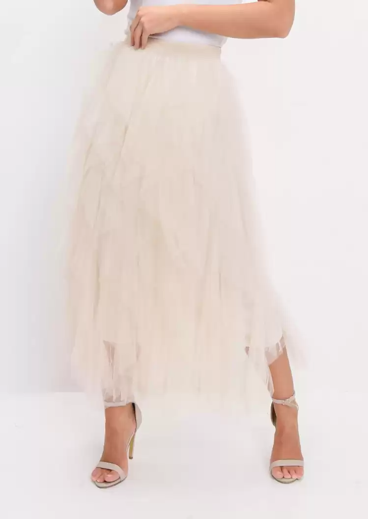 TANDUL  Women Solid A-line White Skirt