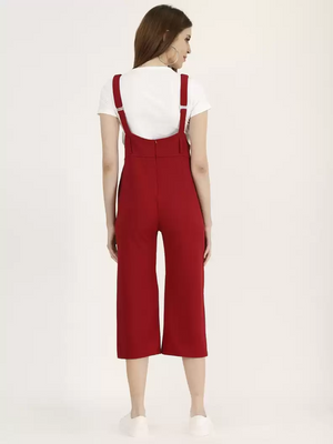 TANDUL  Women Maroon Dungaree