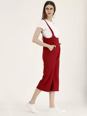 TANDUL  Women Maroon Dungaree
