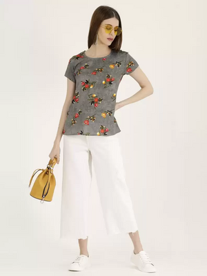 TANDUL  Casual Regular Sleeves Printed Women Multicolor Top