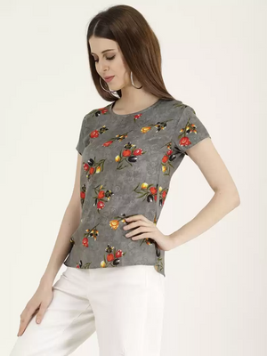 TANDUL  Casual Regular Sleeves Printed Women Multicolor Top