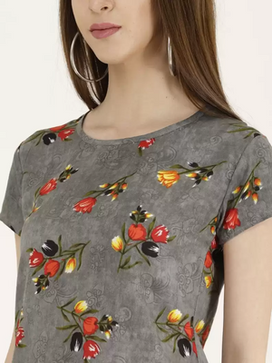 TANDUL  Casual Regular Sleeves Printed Women Multicolor Top