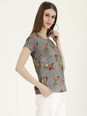 TANDUL  Casual Regular Sleeves Printed Women Multicolor Top