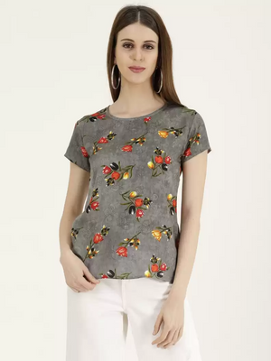 TANDUL  Casual Regular Sleeves Printed Women Multicolor Top