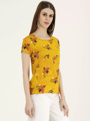 TANDUL  Casual Regular Sleeves Printed Women Multicolor Top