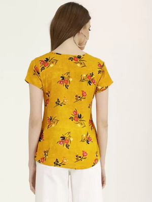 TANDUL  Casual Regular Sleeves Printed Women Multicolor Top