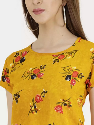 TANDUL  Casual Regular Sleeves Printed Women Multicolor Top