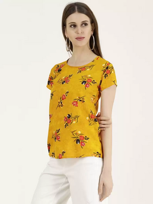 TANDUL  Casual Regular Sleeves Printed Women Multicolor Top