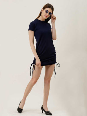 Women Bandage Dark Blue Dress