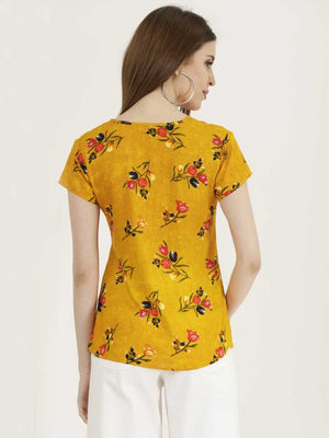 TANDUL  Casual Regular Sleeves Printed Women Multicolor Top