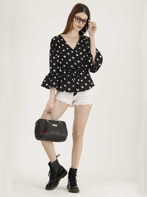 Casual Regular Sleeves Printed Women Multicolor Top