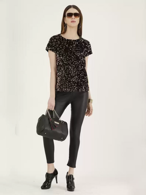 TANDUL  Casual Regular Sleeves Embellished Women Multicolor Top