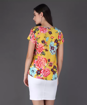 TANDUL  Casual Regular Sleeves Solid Women Multicolor Top