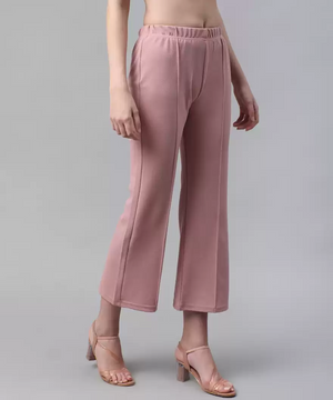 TANDUL  Regular Fit Women Pink Lycra Blend Trousers