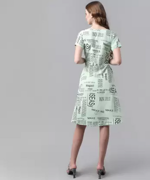 Women A-line Multicolor Dress