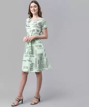 Women A-line Multicolor Dress
