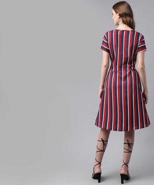Women A-line Multicolor Dress
