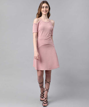 TANDUL  Women Fit and Flare Pink Dress