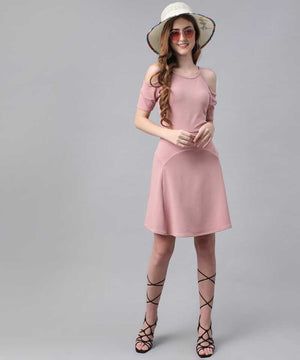 TANDUL  Women Fit and Flare Pink Dress