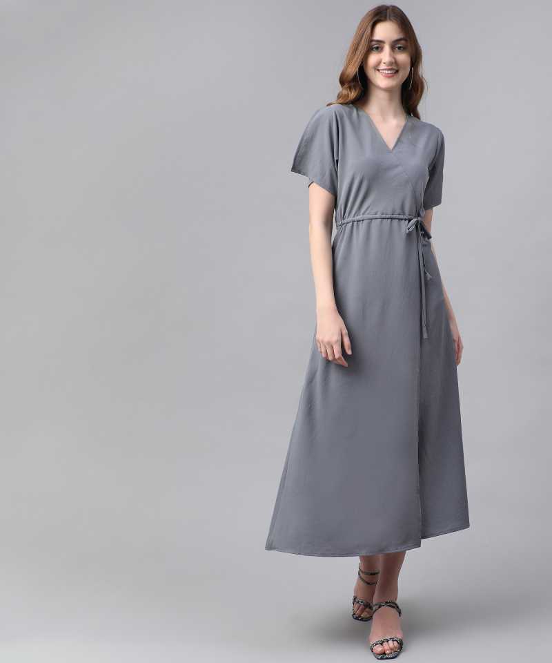 TANDUL  Women Maxi Grey Dress