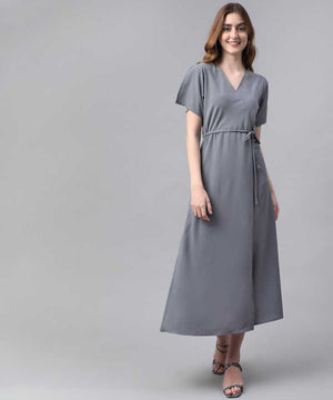 TANDUL  Women Maxi Grey Dress