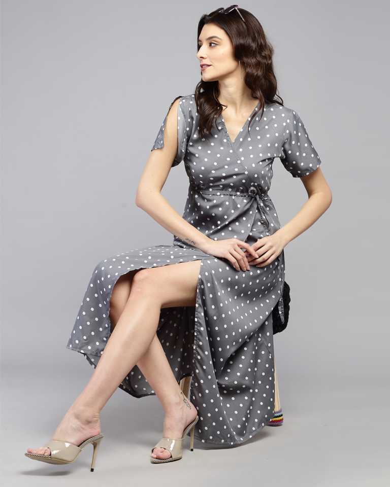 TANDUL  Women Maxi Grey Dress