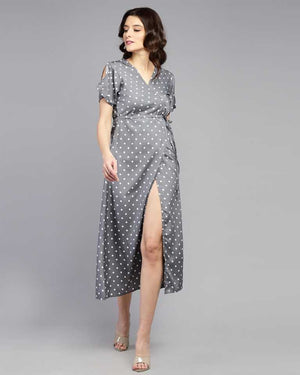 TANDUL  Women Maxi Grey Dress