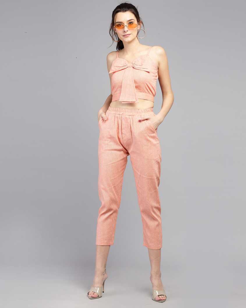 Women Two Piece Dress Pink Dress