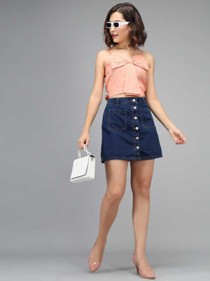 Casual Shoulder Straps Solid Women Pink Top