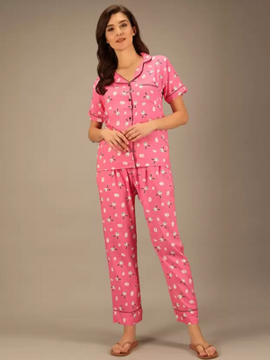 TANDUL  Women Printed Multicolor Shirt & Pyjama set