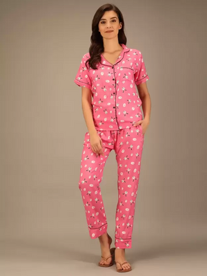 TANDUL  Women Printed Multicolor Shirt & Pyjama set