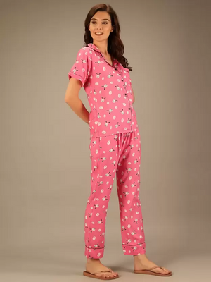 TANDUL  Women Printed Multicolor Shirt & Pyjama set