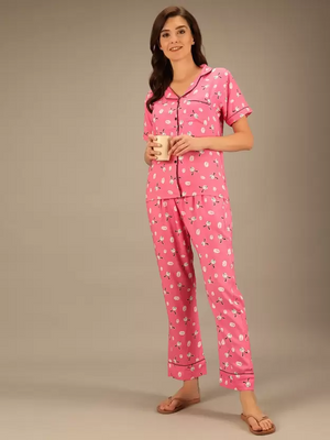 TANDUL  Women Printed Multicolor Shirt & Pyjama set