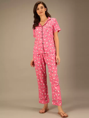 TANDUL  Women Printed Multicolor Shirt & Pyjama set